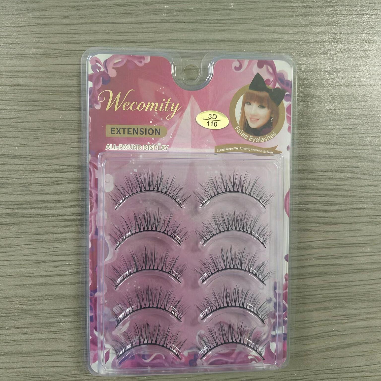False Eyelashes beauty 5 PAIRS NATURAL BLACK LONG FALSE EYELASHES Mink Fluffy Mink Lashes