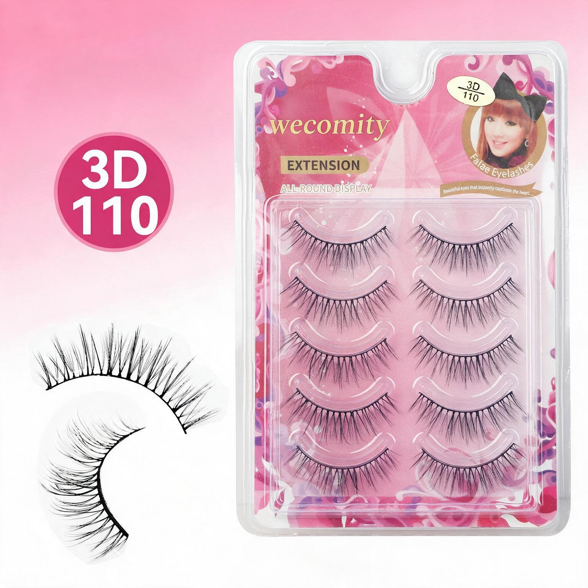 5pairs False Eyelashes beauty NATURAL BLACK LONG FALSE EYELASHES Mink Fluffy Mink Lashes（副本）（副本）（副本）（副本）