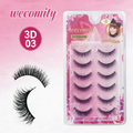 READY STOCK 5pairs False Eyelashes beauty NATURAL BLACK LONG FALSE EYELASHES Mink Fluffy Mink Lashes